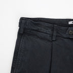 GARMENT-DYED FINX CHINO ONE-TUCK WIDE PANTS #BLACK [A26AP01CP]
