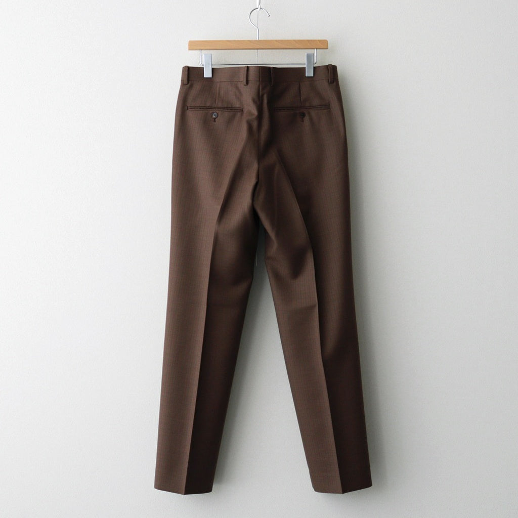 BLUEFACED WOOL TWO-TUCK SLACKS #BROWN RED STRIPE [A25AP02BS]
