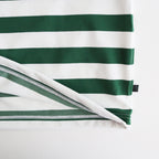 W's TECH DRAWSTRING BORDER S/S TEE #WHITE / GREEN [BE-36024L]