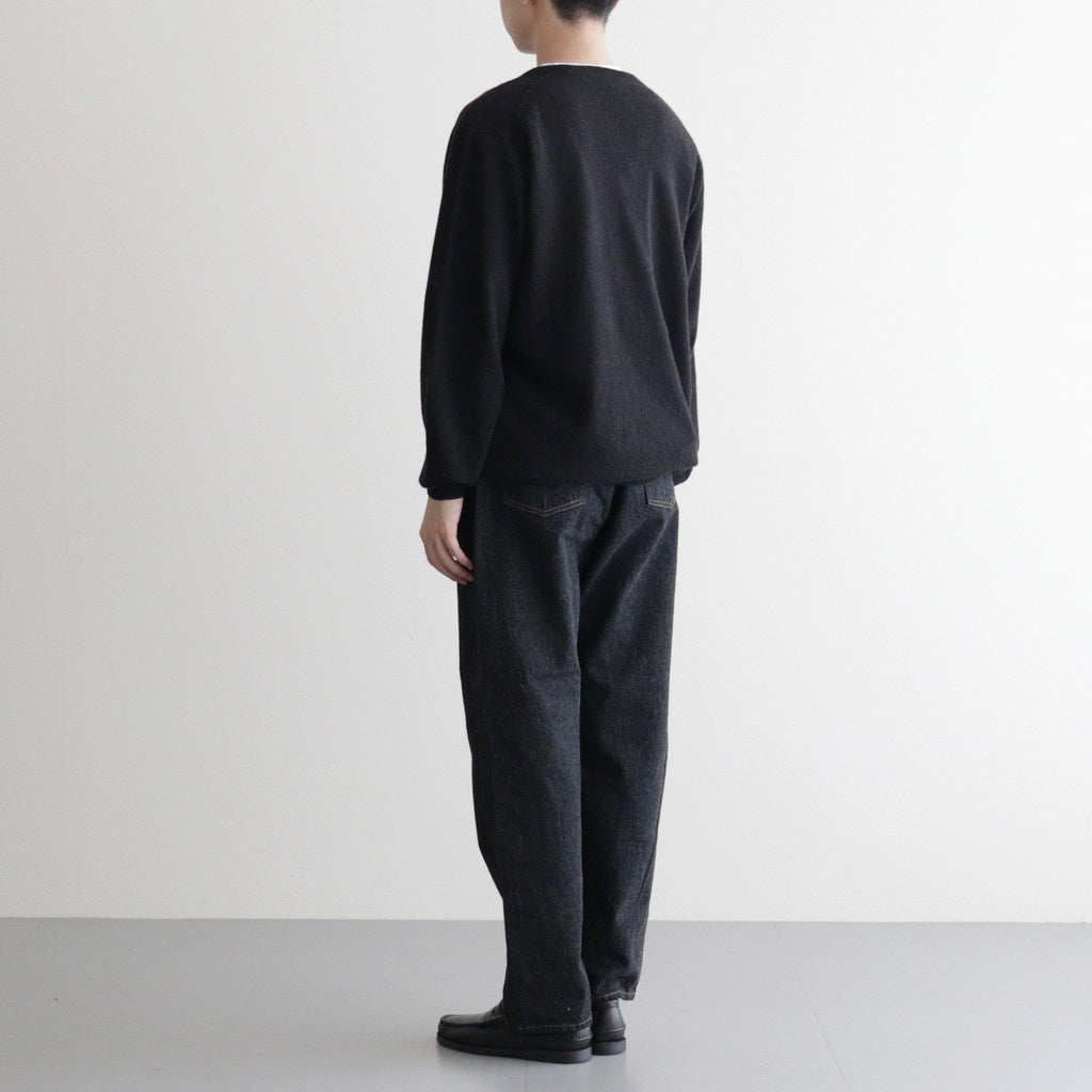 DENIM PANTS - WIDE TAPERED #black [10-13B]