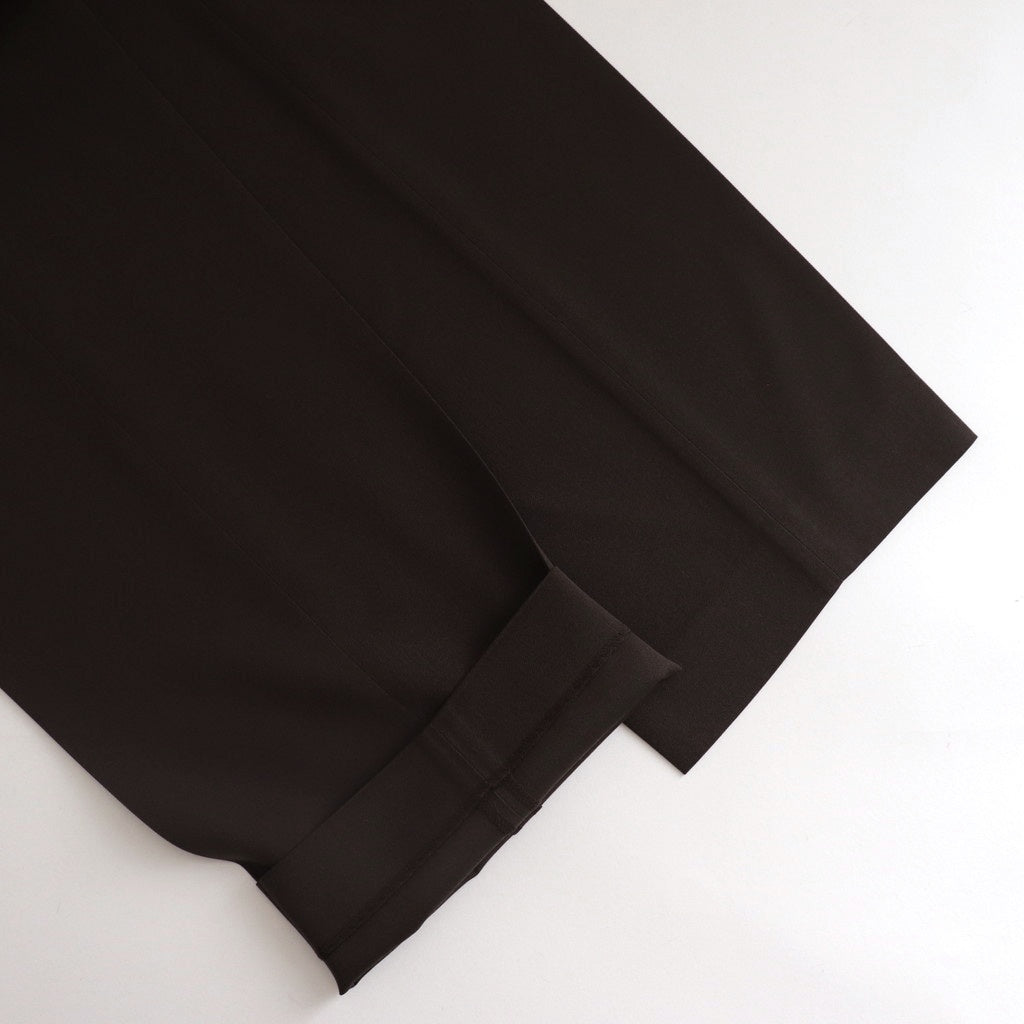 LIGHT WOOL MAX GABARDINE TWO-TUCK SLACKS #DARK BROWN [A25SP03MG]