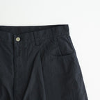 ナイロンオックス 製品染め タックパンツ #BLACK [HQ-P003-051]
