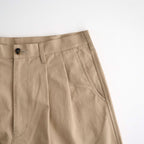 綿サージ ワイドパンツ #BEIGE [HR-P027-051]