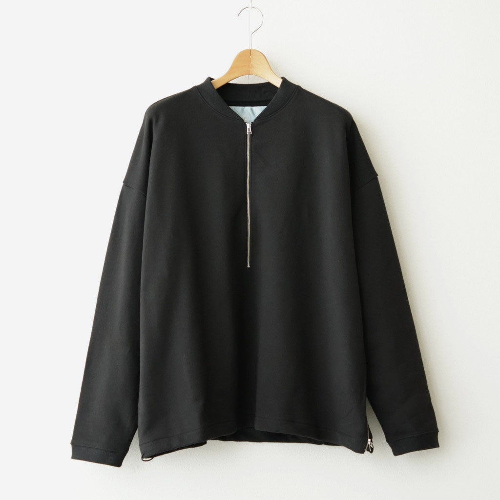 ハーフZipスウェットPO #BLACK [D226-T11101]