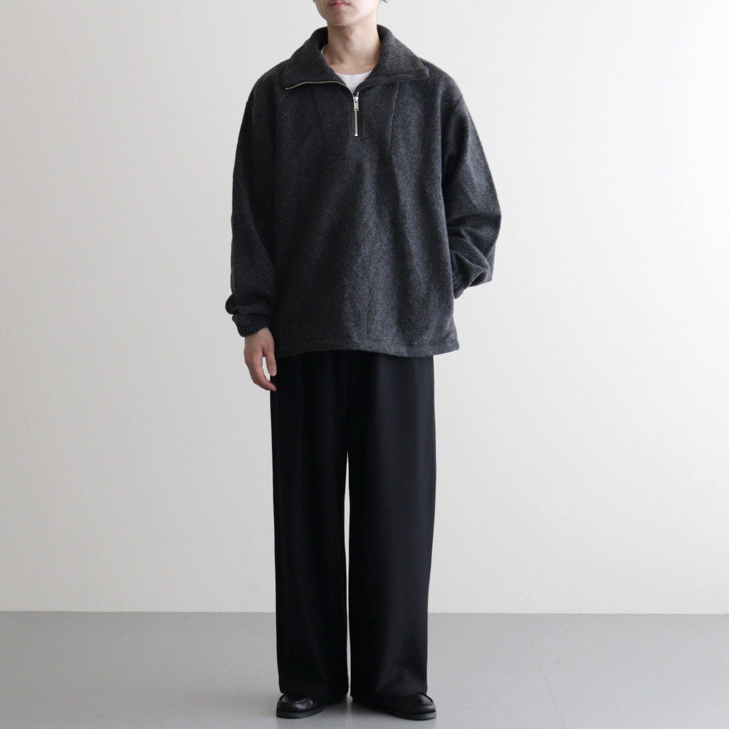 Wool Fleece Half Zip Pullover #CHARCOAL [YK25FW01090B] – ciacura