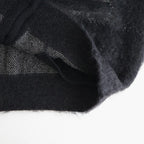 Abstract Jaquard Mohair Cardigan #BLACK [YK26SS01235S]