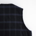 FLANNEL CHECK REVERSIBLE VEST #BLACK [FSC253-30128]