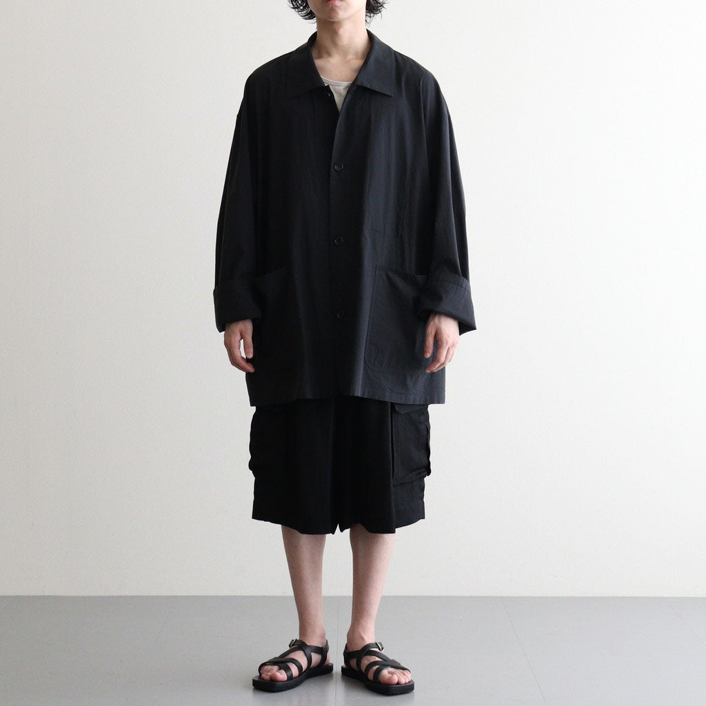 VIS/LI BRIGHT TWILL CARGO SHORT TROUSERS #BLACK [ST.1458