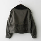 WASHED FINX COTTON GABARDINE FLIGHT BLOUSON #DEEP OLIVE [A25AB01HM]