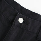 綿デニム 製品洗い ワイドパンツ #BLACK [HQ-P015-051]