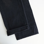 SULFUR DYED OXFORD VINTAGE WIDE PANTS #BLACK [ST.1395]