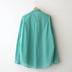 AIRY LIGHT COTTON CHECK BIG SHIRT #GREEN GINGHAM CHECK [A25SS01GC]