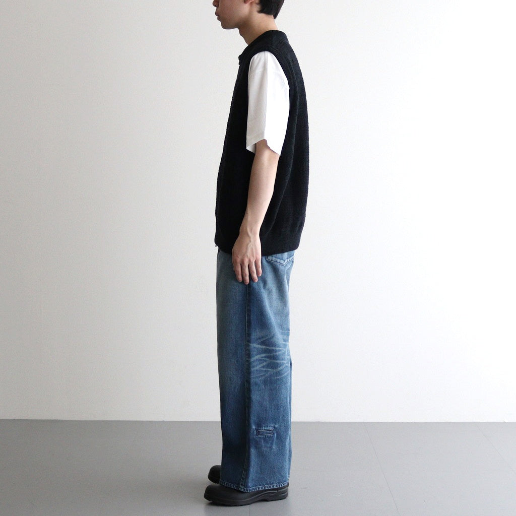 Links Zip Up Vest #Black [2501-017]