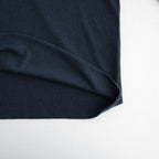 SILK BLENDED CIRCULAR RIB CREW&POLO LAYERED PULLOVER #NAVY [KRAGLA0105]