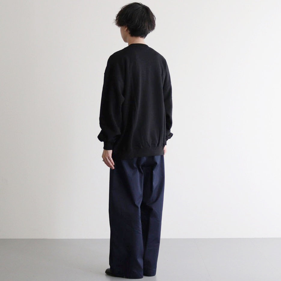 AZUMA Terry Crew Neck Sweat #BLACK [GU253-70240B]