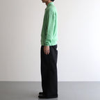 BABY SURI ALPACA SHEER KNIT SHIRT CARDIGAN #LIGHT GREEN [A24AC01AK]