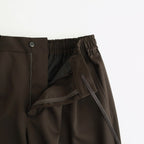 WIDE EASY SHORT TROUSERS #DARK BROWN [ST.1435]