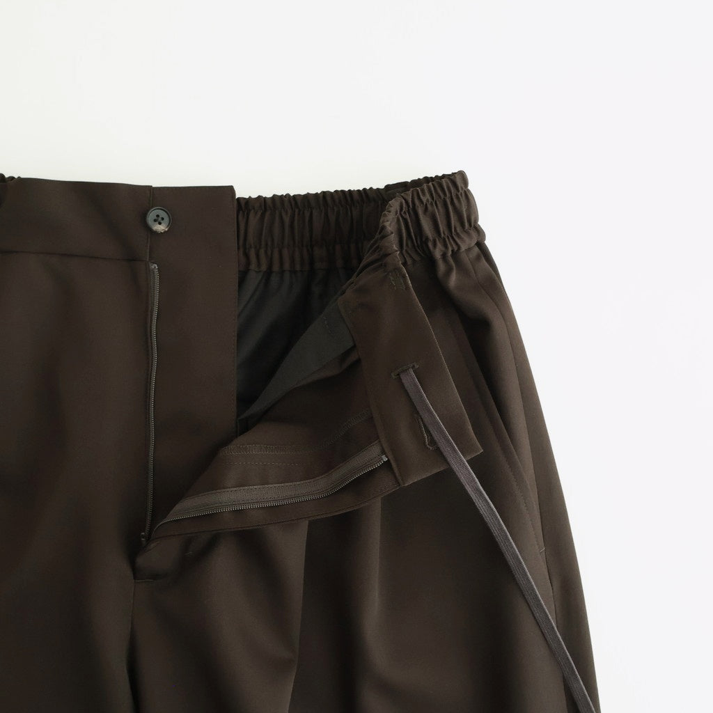 WIDE EASY SHORT TROUSERS #DARK BROWN [ST.1435]