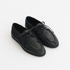 SOFT LEATHER DECK SHOES #BLACK [A26SS03QD]