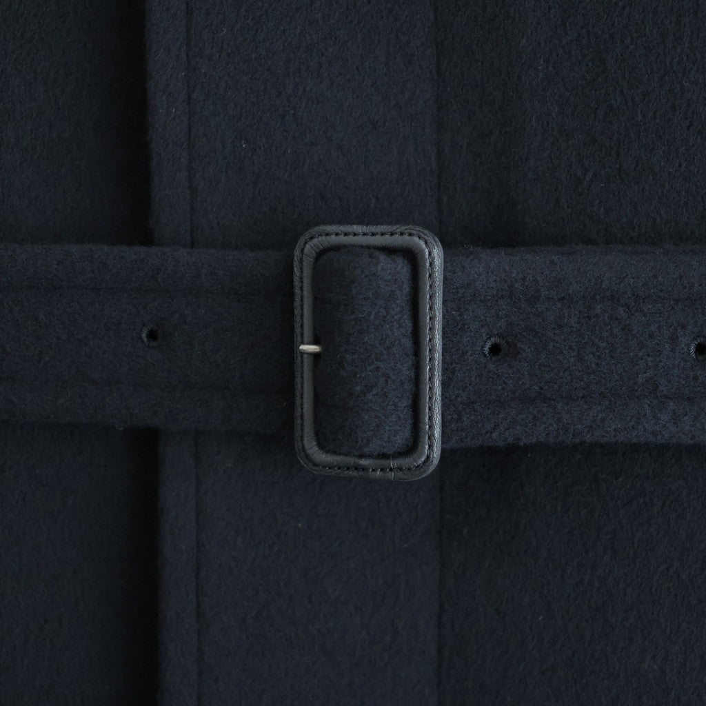 SUPER FINE WOOL MOSSER SOUTIEN COLLAR COAT #BLACK [A26AC01WM]