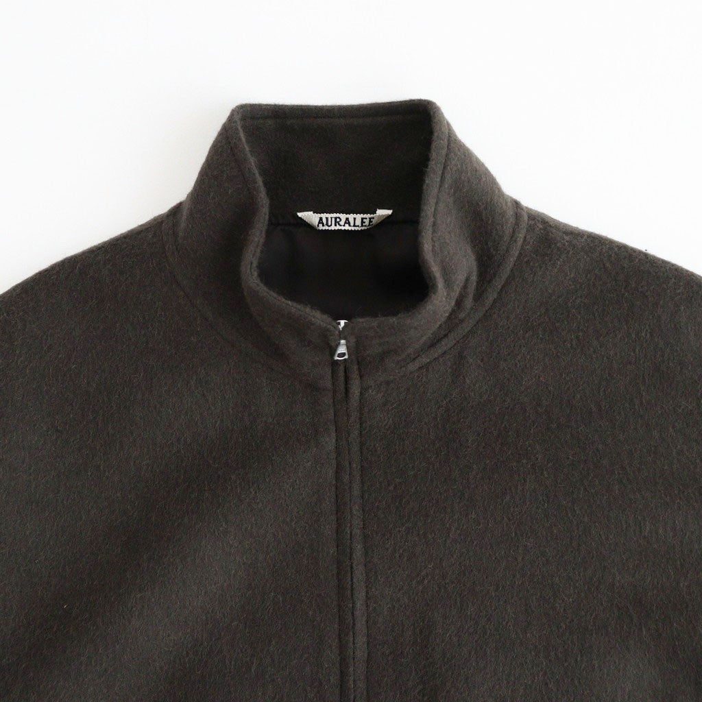 BABY CAMEL FLANNEL ZIP BLOUSON #DARK BROWN [A26AB03BF]