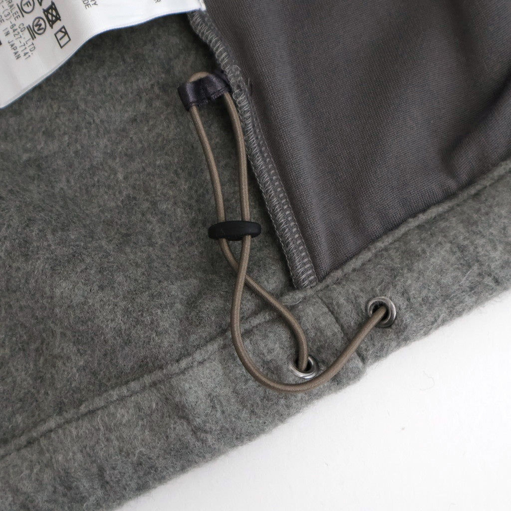 PURE SILK COMFORT FLEECE HALF ZIP P/O #TOP GRAY [A25AP02SF]