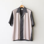 COLORBLOCK OPEN COLLAR SHIRT #GRAY [YK25SS0939SH]