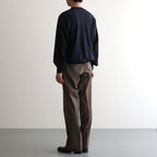 LIGHT WOOL MAX GABARDINE SLACKS #TOP BROWN [A24AP02MG]