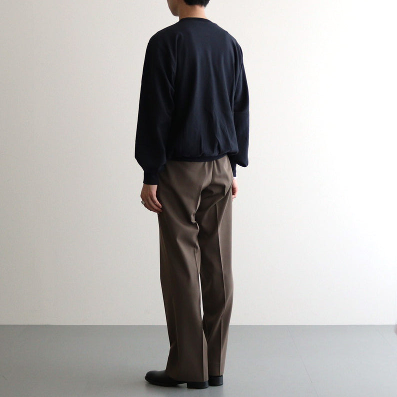 LIGHT WOOL MAX GABARDINE SLACKS #TOP BROWN [A24AP02MG]