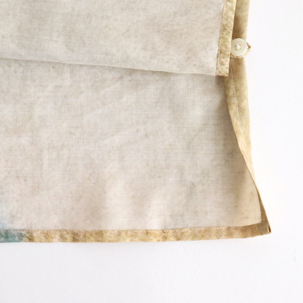 LANDSCAPE PRINTED OPEN COLLAR SHIRT #YELLOW [YK25SS0933SH]