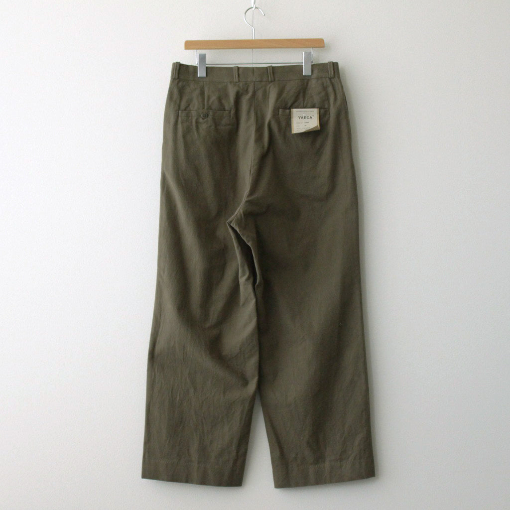 CHINO CLOTH PANTS TUCK STRAIGHT #olive [13659]