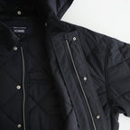 ナイロンタッサーキルトコート #BLACK [HP-J026-051]