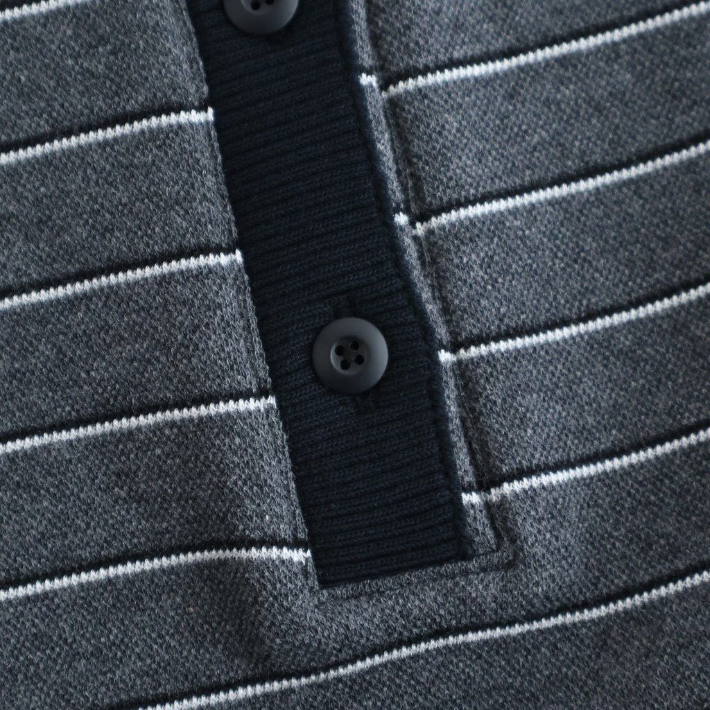 Border Polo Tops #C/GRY [12610606]