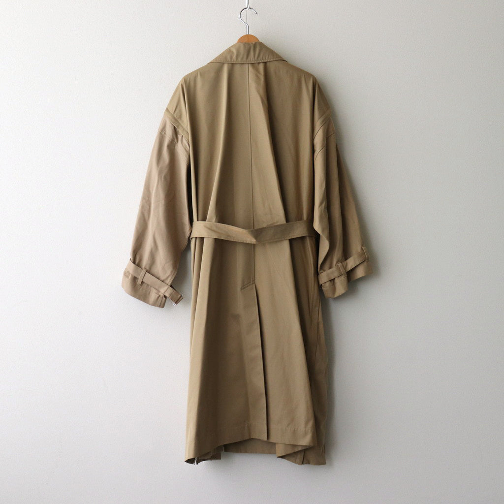 DETACHABLE WIDE TRENCH COAT #KHAKI [YK24FW0736C]