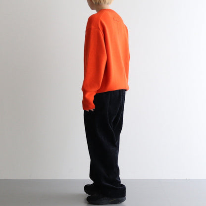 EXTRA FINE WOOL WARM KNIT CREW NECK LS #ORANGE [ST.988]