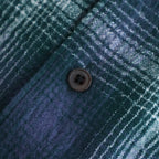 AIRY WOOL CHECK SHIRT #FOREST GREEN × NAVY [A25AS01WN]