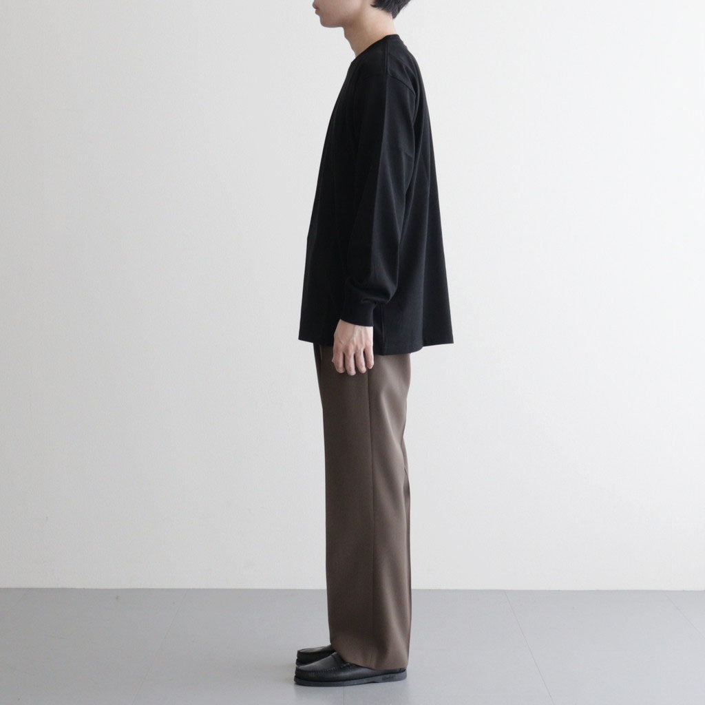 LIGHT WOOL MAX GABARDINE SLACKS #DARK OLIVE BROWN [A26SP03MG