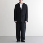 ウールポプリン トラウザーズ #BLACK [HQ-P102-051]