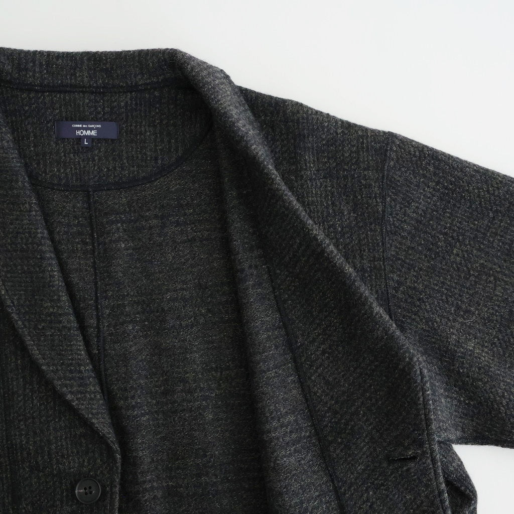 シェットランド杢グレンチェックジャケット #GRAY [HP-T022-051]