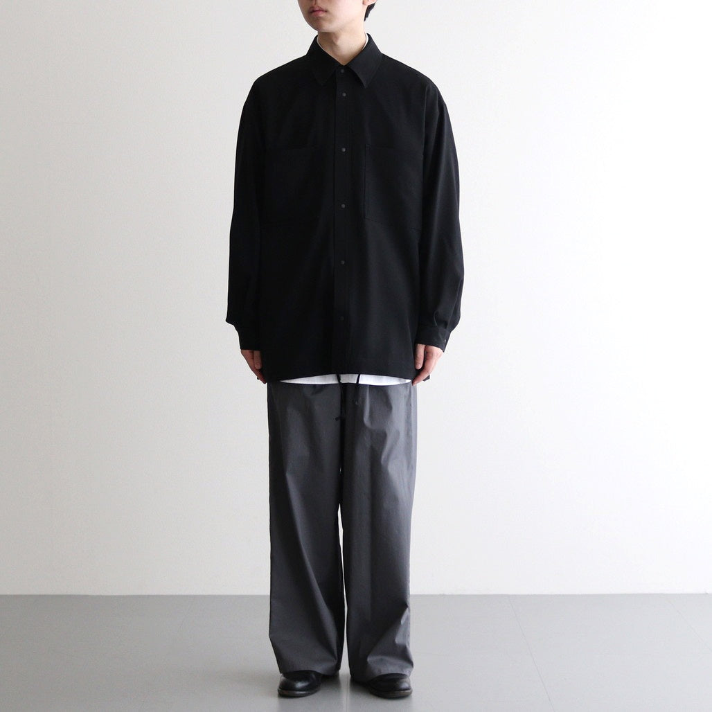 Tropical Wool Shirt Jacket #BLACK [GM251-50243] - ciacura 三重県