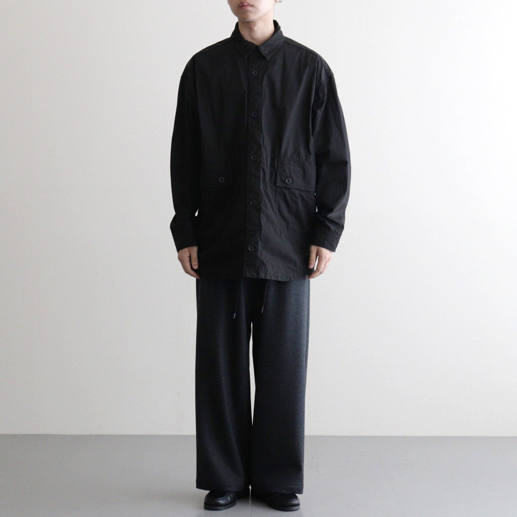 綿ウェザー 製品洗シャツジャケット #BLACK [HP-B024-051]