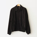 COW SUEDE ZIP SHORT JACKET #DARK BROWN [ST.1217]