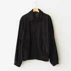 COW SUEDE ZIP SHORT JACKET #DARK BROWN [ST.1217]