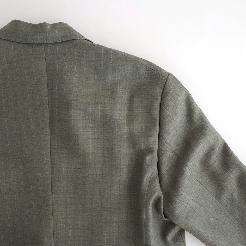 BLUEFACED WOOL JACKET #KHAKI GRAY STRIPE [A26SJ03BA]