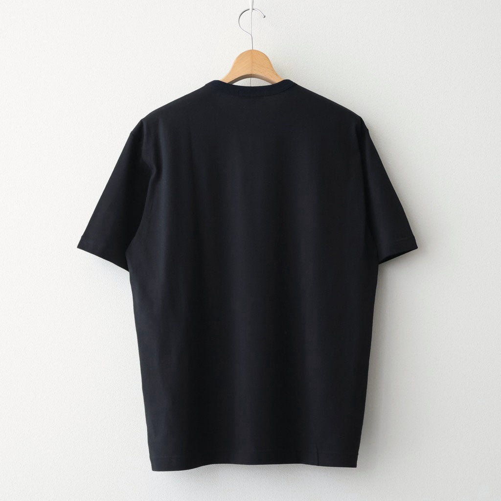 綿天竺 製品プリント S/S Tシャツ #BLACK [HQ-T101-051]