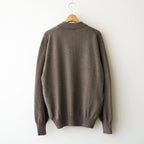 PURE CASHMERE KNIT POLO LS #TAUPE [ST.1630]