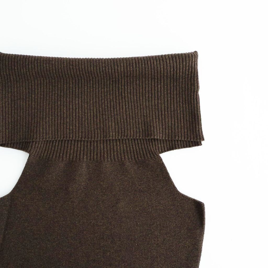 Seamless Offshoulder Knit #BRN [12610531]