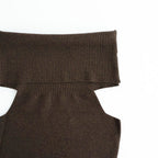 Seamless Offshoulder Knit #BRN [12610531]