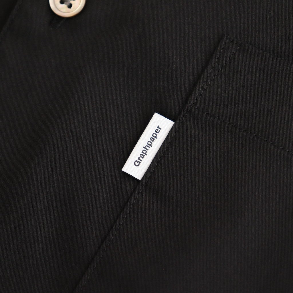 Solotex Twill S/S Oversized Box Shirt #BLACK [GM251-50323B]