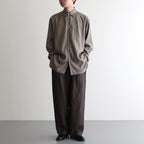 CUPRO TWILL OVERSIZED LS SHIRT #TAUPE [ST.1151]